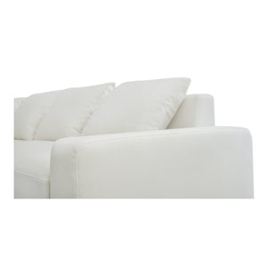 Thomas Left Sectional in Ivory Polyester