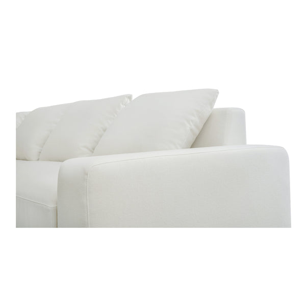 Thomas Left Sectional in Ivory Polyester