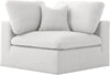 Carmen Cloud Corner Chair In Cream Linen Fabric