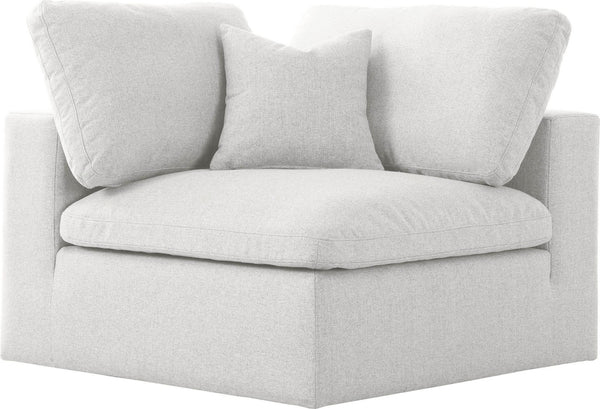 Carmen Cloud Corner Chair In Cream Linen Fabric