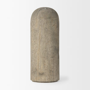 Knox Large Gray-Wash Wood Decorative Object