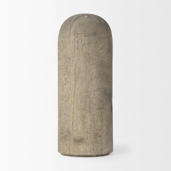 Knox Large Gray-Wash Wood Decorative Object