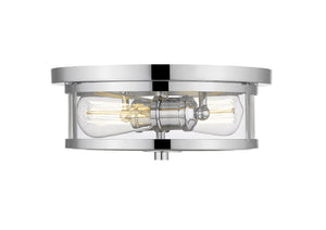Savannah 2 Light Flush Mount in Chrome Finish