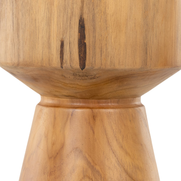 Jovie Outdoor End Table In Natural Teak