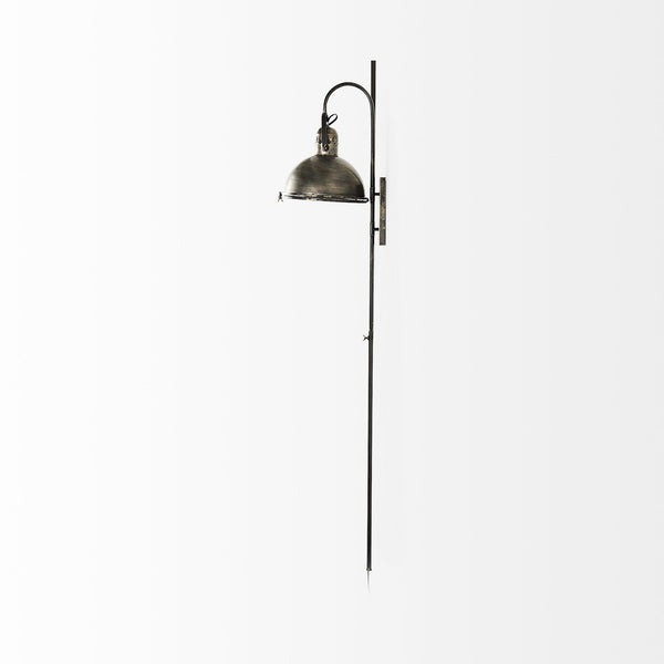 Tazb 13L x 11W x 62H Gold Metal Conical Shade Wall Sconce