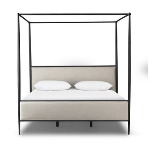 Xander Canopy King Bed - Savoy Parchment