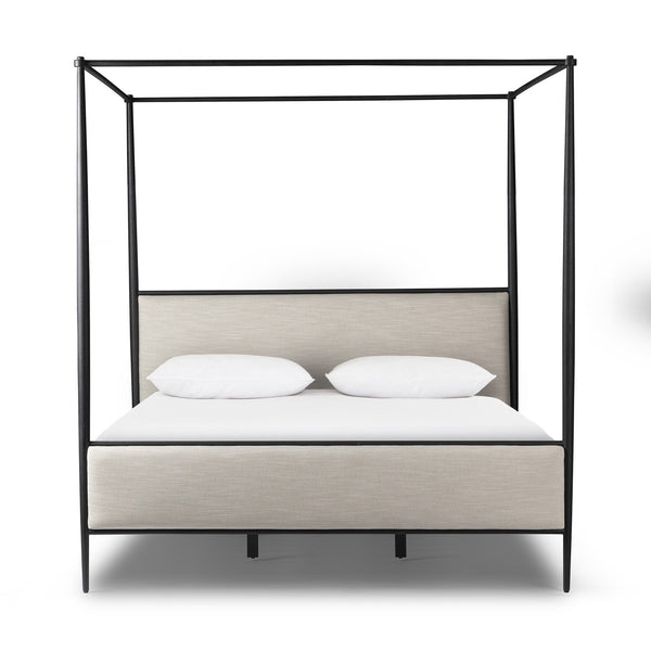 Xander Canopy King Bed - Savoy Parchment