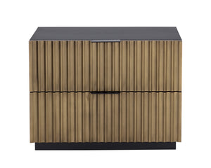 CARLIN NIGHTSTAND - BLACK / ANTIQUE BRASS
