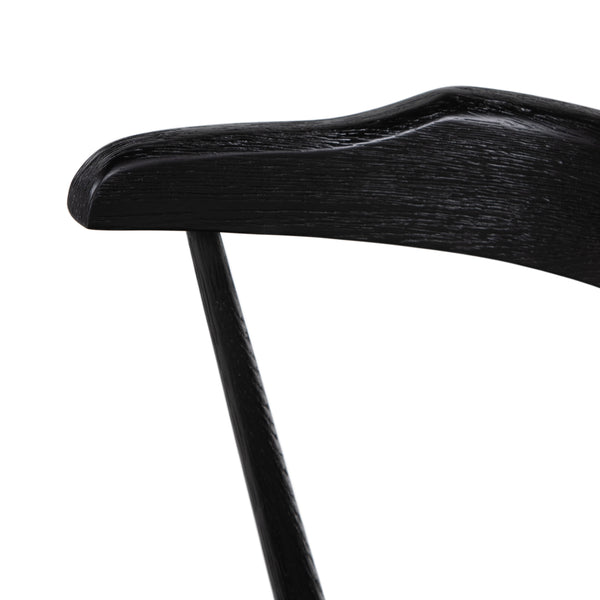 Ripley Dining Chair In Black Oak