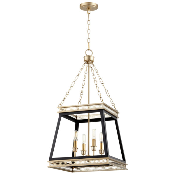 Gerard Pendant in Noir / Aged Brass