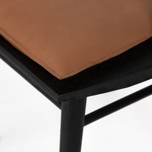 Lewis Windsor Chair W Cushion In Black Oak