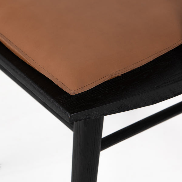 Lewis Windsor Chair W Cushion In Black Oak