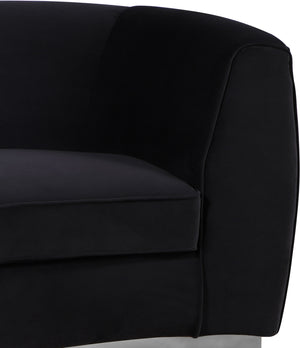 Crystal Chair In Black Velvet and Chrome