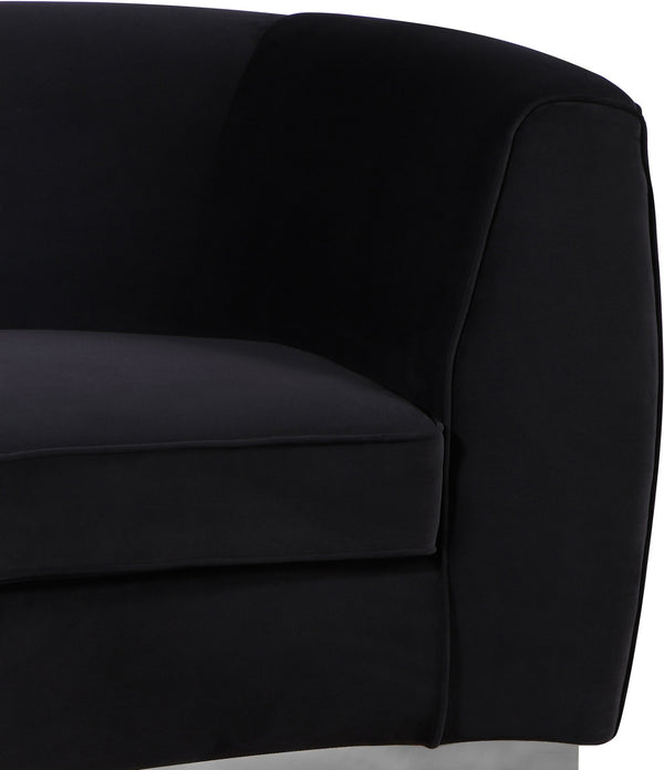 Crystal Chair In Black Velvet and Chrome