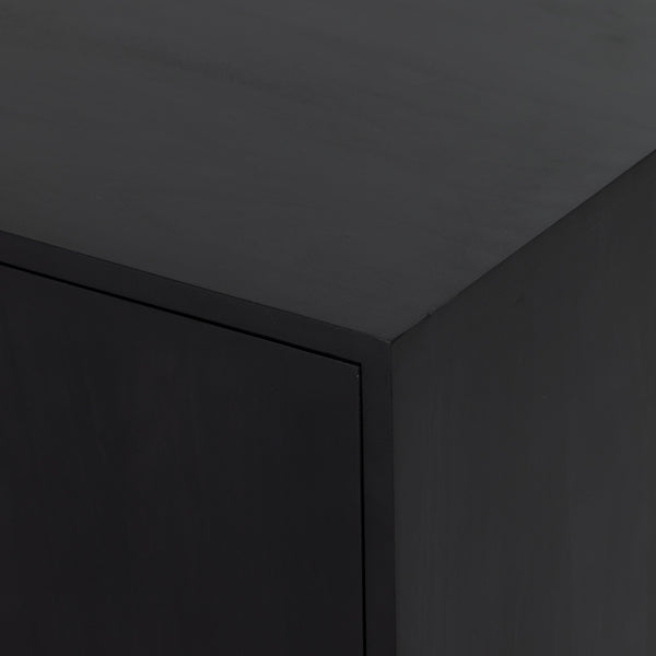 Isador Media Console In Black Wash Poplar