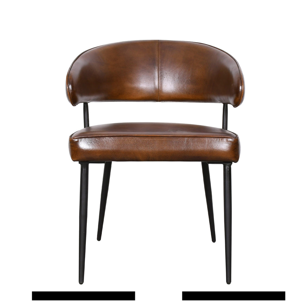 Dover Armchair, Hand Washed Chestnut Leather