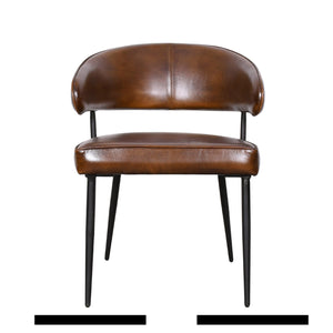 Dover Armchair, Hand Washed Chestnut Leather