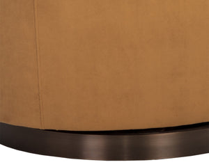 HAZEL SWIVEL LOUNGE CHAIR - DARK BRONZE - GOLD SKY