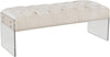 Mathew Bench In Cream Velvet
