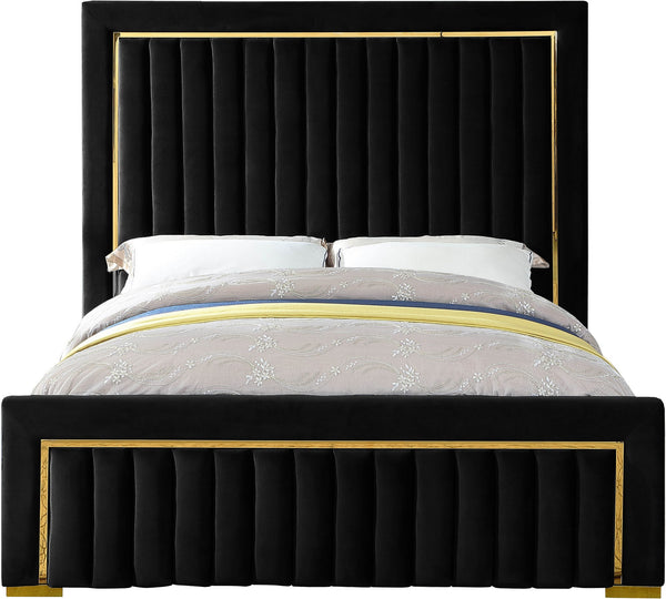 Benjamin King Bed In Black Velvet