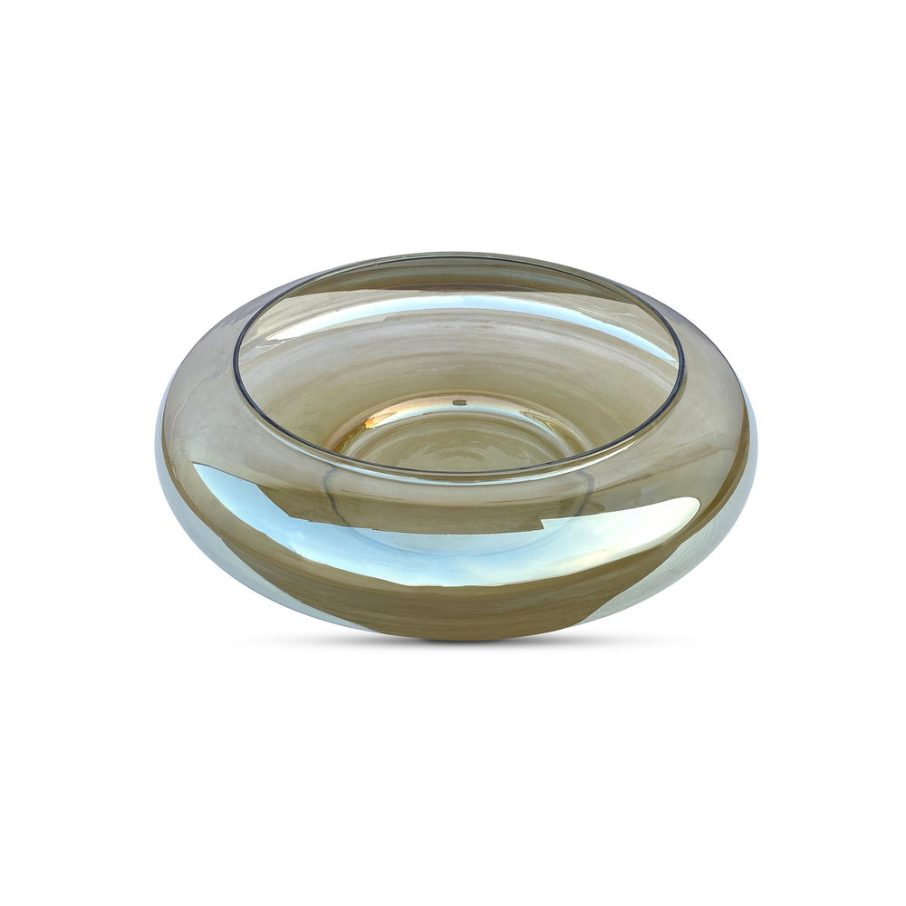 Moe's Polene Large Glass Bowl in Smoky Brown