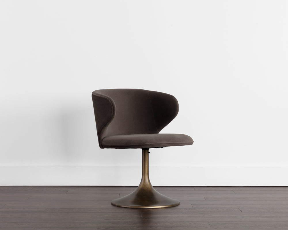 SIMONE SWIVEL DINING CHAIR - MEG ASH