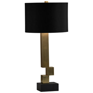 Rendezvous Table Lamp in Black and Frosted