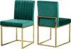 Joanna Dining Chair In Green Velvet