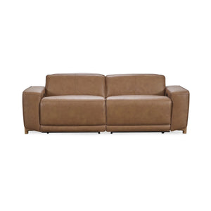 Kadon Leather Power Recliner Sofa with USB-C - Tan