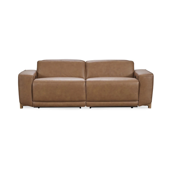 Kadon Leather Power Recliner Sofa with USB-C - Tan