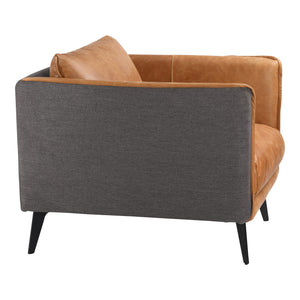 Messina Leather Armchair in Brown