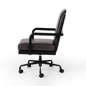 Lacey Desk Chair In Brushed Ebony