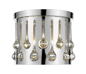 Oberon 3 Light Flush Mount in Chrome  Finish