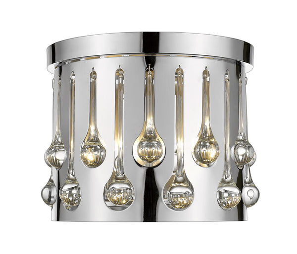 Oberon 3 Light Flush Mount in Chrome  Finish