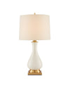 Lynton Cream Table Lamp In Cream Crackle & Brass