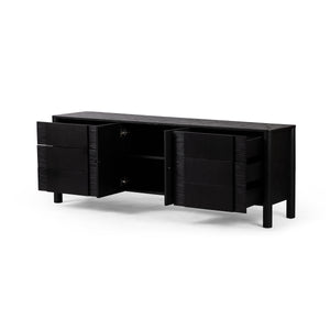 Pollard Media Console In Brushed Ebony Oak