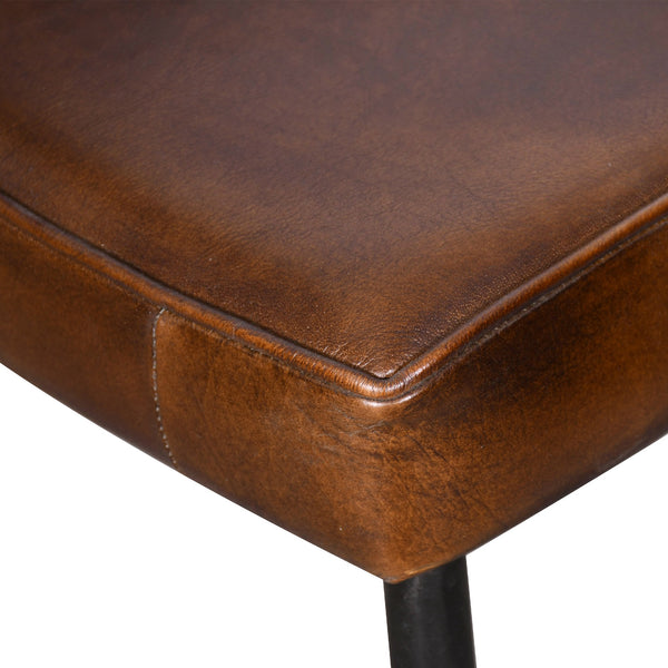 Dover Armchair, Hand Washed Chestnut Leather
