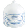 Whirlpool Vase in Blue and White