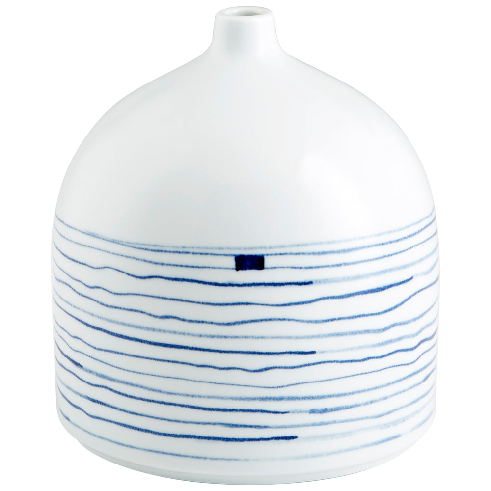 Whirlpool Vase in Blue and White