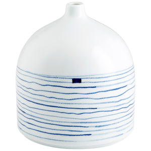 Whirlpool Vase in Blue and White