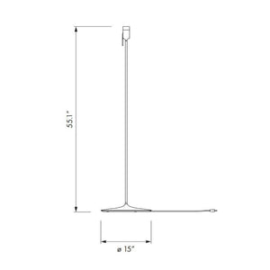 Eos Medium Floor Lamp in White with White Base