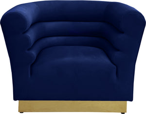 Clarence Chair In Navy Velvet