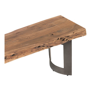 Moe's Bent Bench Extra Small in Natural Acacia