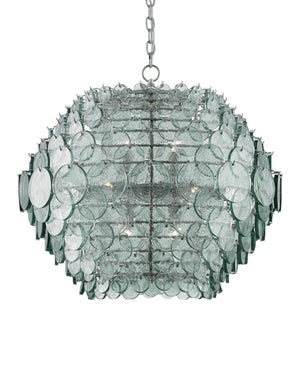 Braithwell Chandelier In Painted Silver Granello