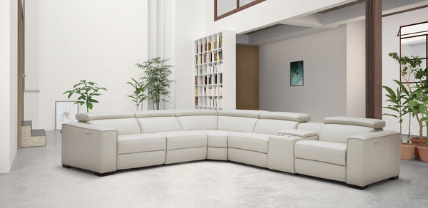 Killian Motion Sectional in Silver Grey