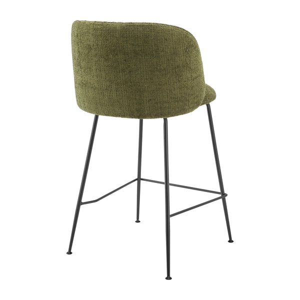 Millie KD Chenille Counter Stool, Canova Green