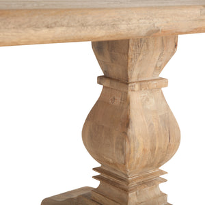 San Rafael 84-Inch Rectangle Mango Wood Dining Table in Antique Oak Finish