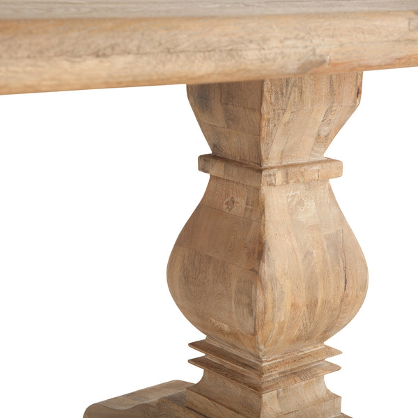 San Rafael 84-Inch Rectangle Mango Wood Dining Table in Antique Oak Finish