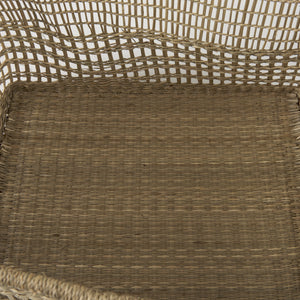 Bellisa 18.5L x 14.6W x 11.0H (Set of 2) Medium Brown Seagrass Rectangular Basket W/ Handles