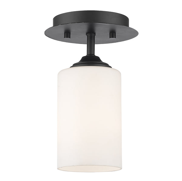 Bordeaux  1 Light Flush Mount in Bronze Finish